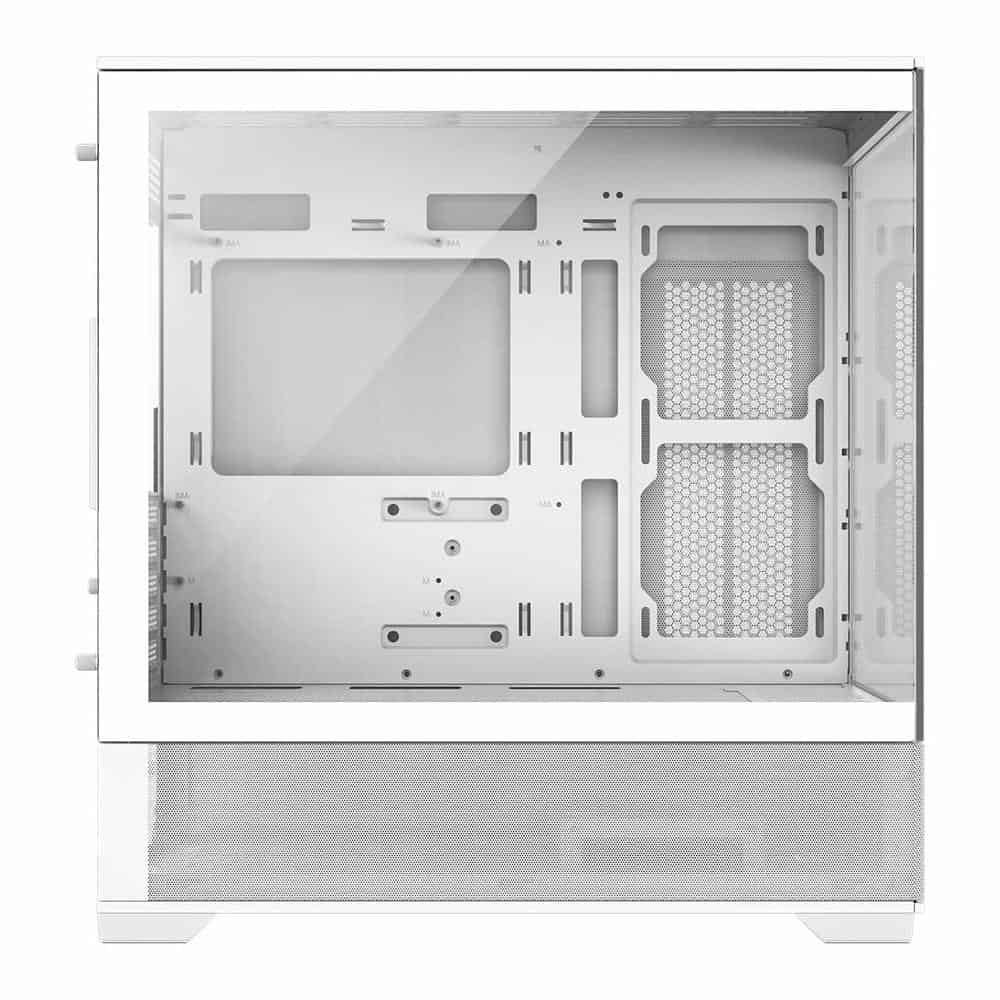 (image for) GameMax Vista Mini White MicroATX PC Case with 6x Dual-Ring Infinity Fans